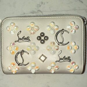 FlaSH Christian Louboutin Panettone White Compact Wallet with COA